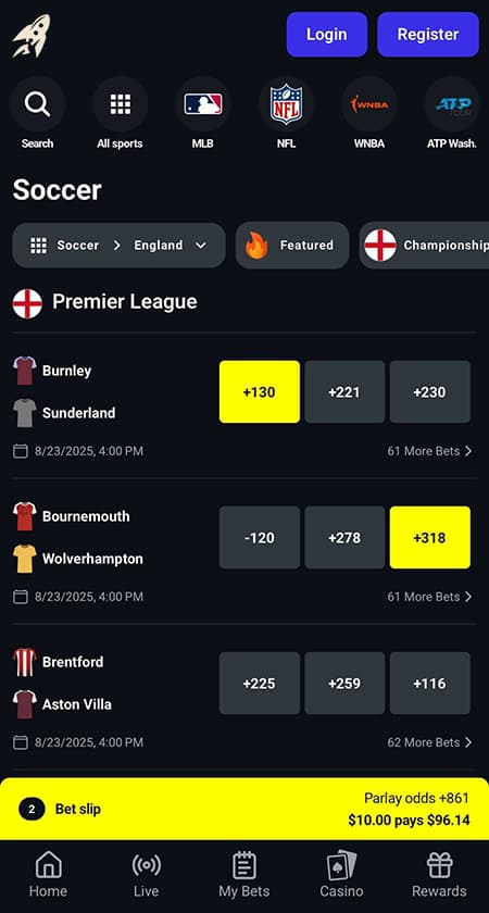 Native betting experience